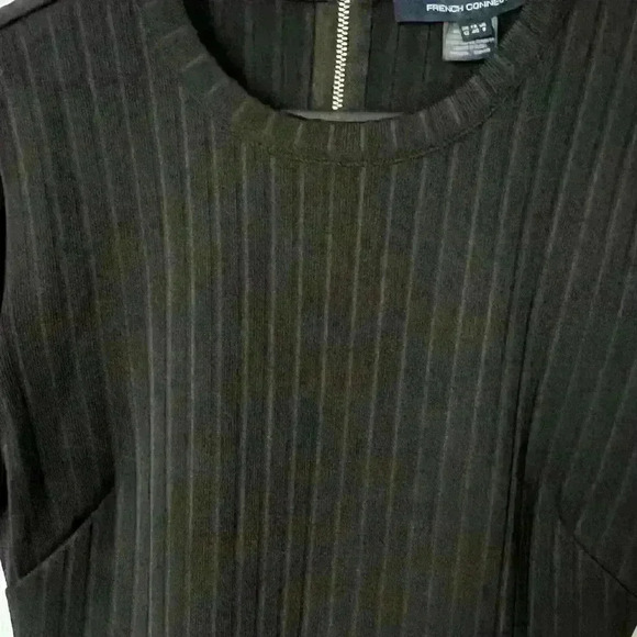 French Connection Ribbed Zip Back Dress with Back Opening. - Picture 3 of 4